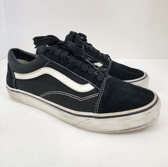 Vans Men's Classic Black & White Low Top Lace Up Causal Sneakers, sz 7.5 - Picture 5 of 7